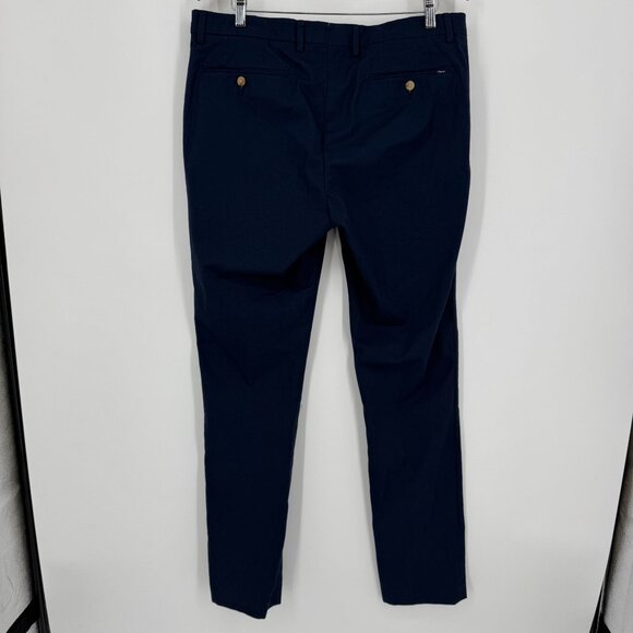 Polo Ralph Lauren Mens Slim Fit Navy Dress Pants 36x34 Cotton Lightweight Summer - Picture 7 of 8
